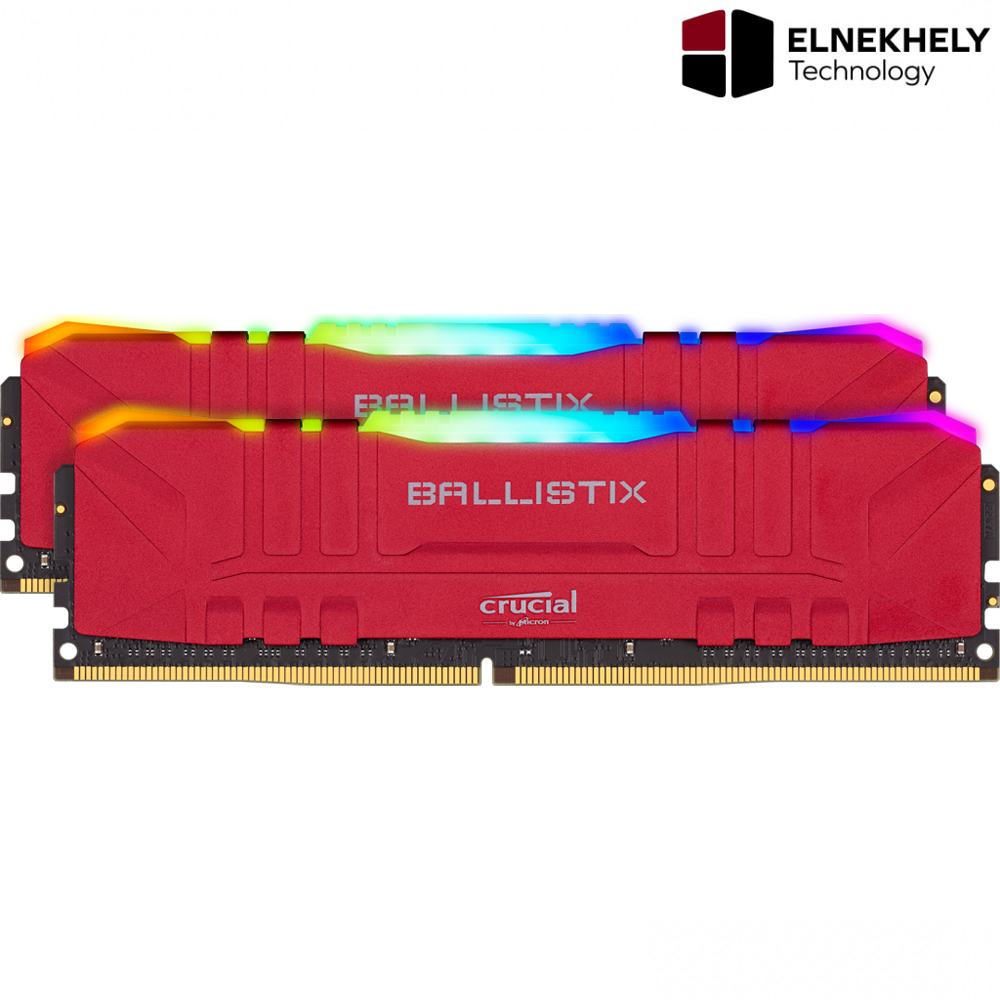 Crucial Ballistix RGB 16GB (2x8GB) 3200 Red Gaming Memory 